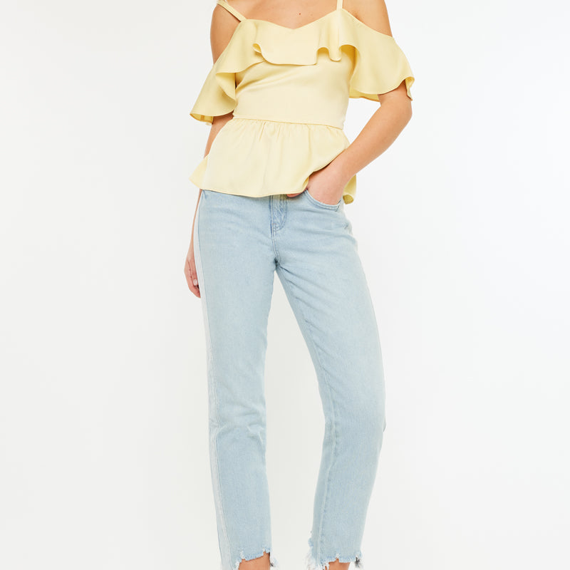Erin High Rise Slim Straight Leg Jeans - Official Kancan USA