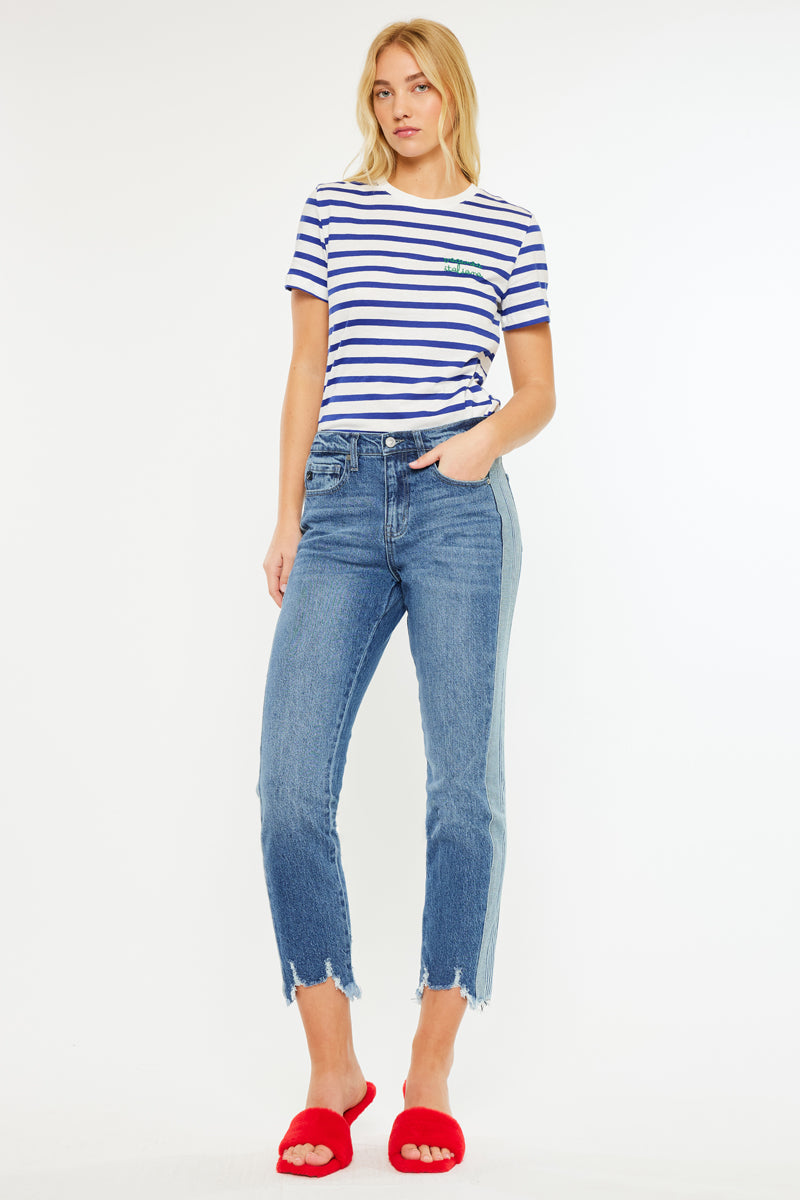 Erin High Rise Slim Straight Leg Jeans - Official Kancan USA
