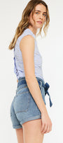 Lancing High Rise Belted Shorts - Official Kancan USA