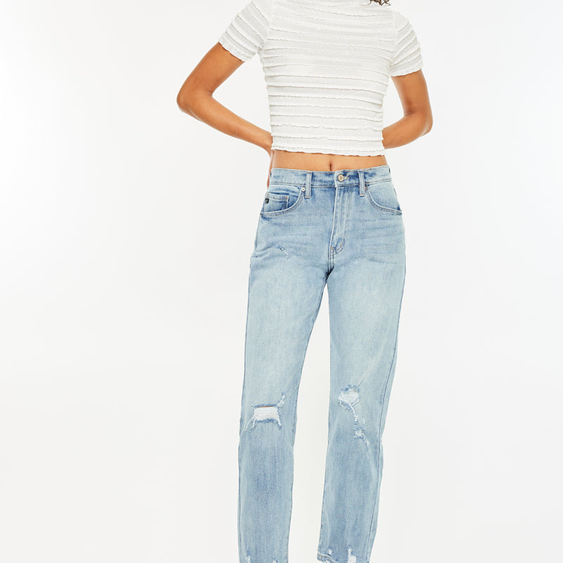 Missy High Rise Slim Straight Leg Jeans - Official Kancan USA