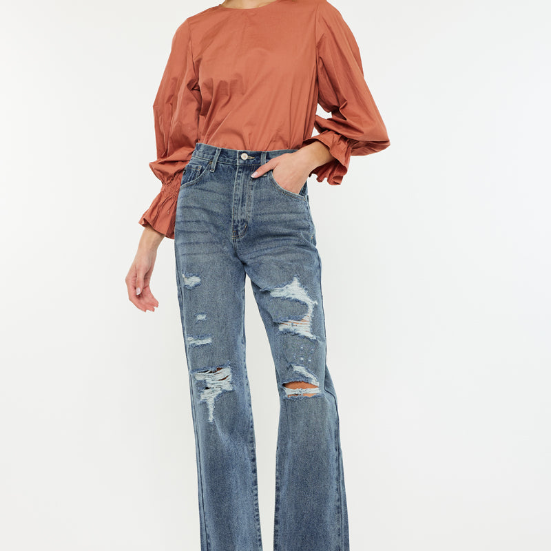Stephanie Ultra High Rise 90's Boyfriend Jeans - Official Kancan USA