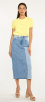 Brodie Color Block Midi Skirt