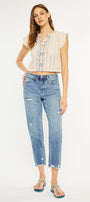 Michelle High Rise Slim Straight Leg Jeans - Official Kancan USA