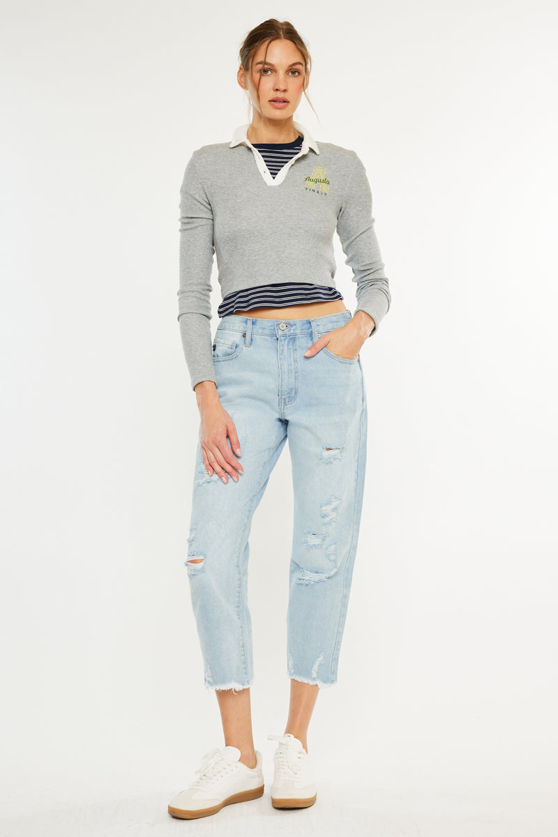 Sierra High Rise Straight Leg Jeans - Official Kancan USA