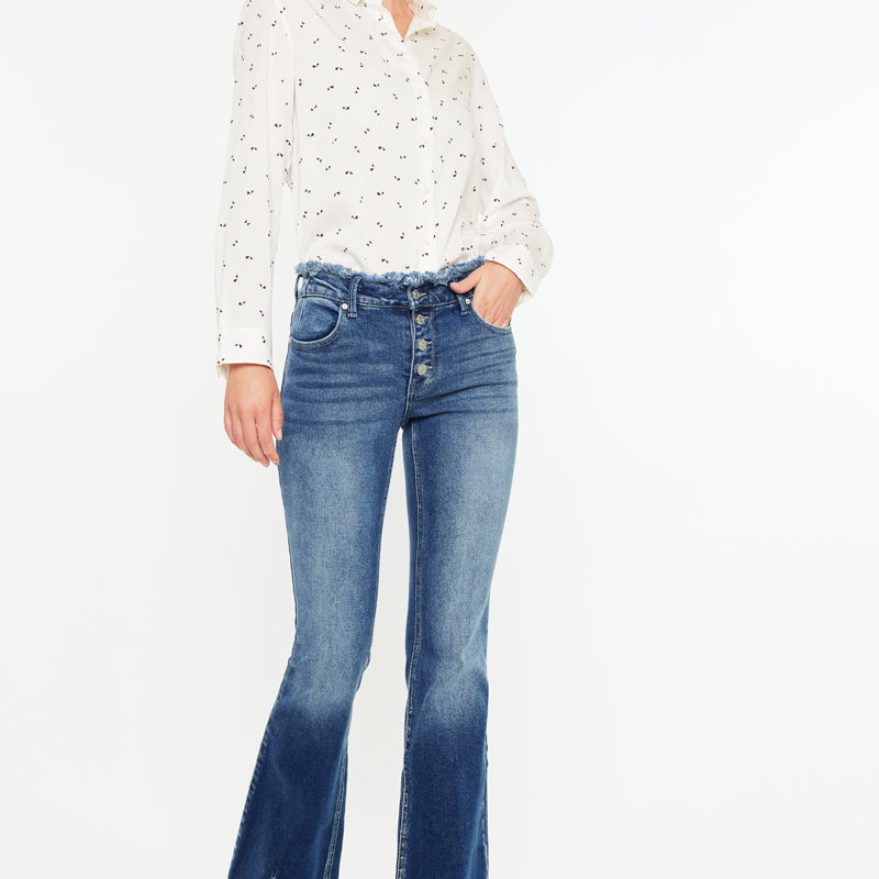 Veronica Mid Rise Flare Jeans - Official Kancan USA