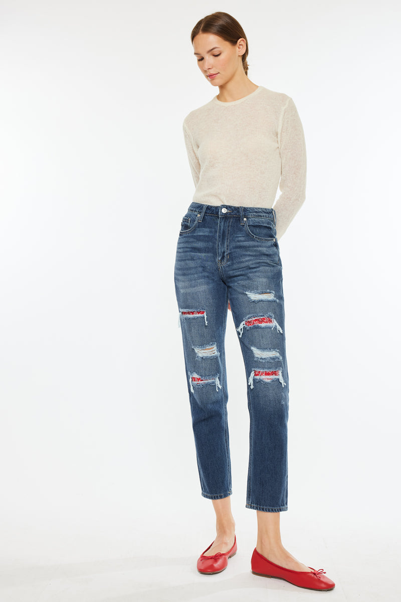 Elsa High Rise Mom Jeans - Official Kancan USA