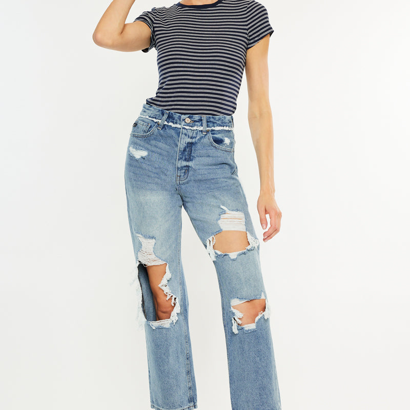 Sylvie Ultra High Rise 90's Boyfriend Jeans - Official Kancan USA