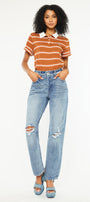 Laila High Rise 90's Straight Leg Jeans - Official Kancan USA