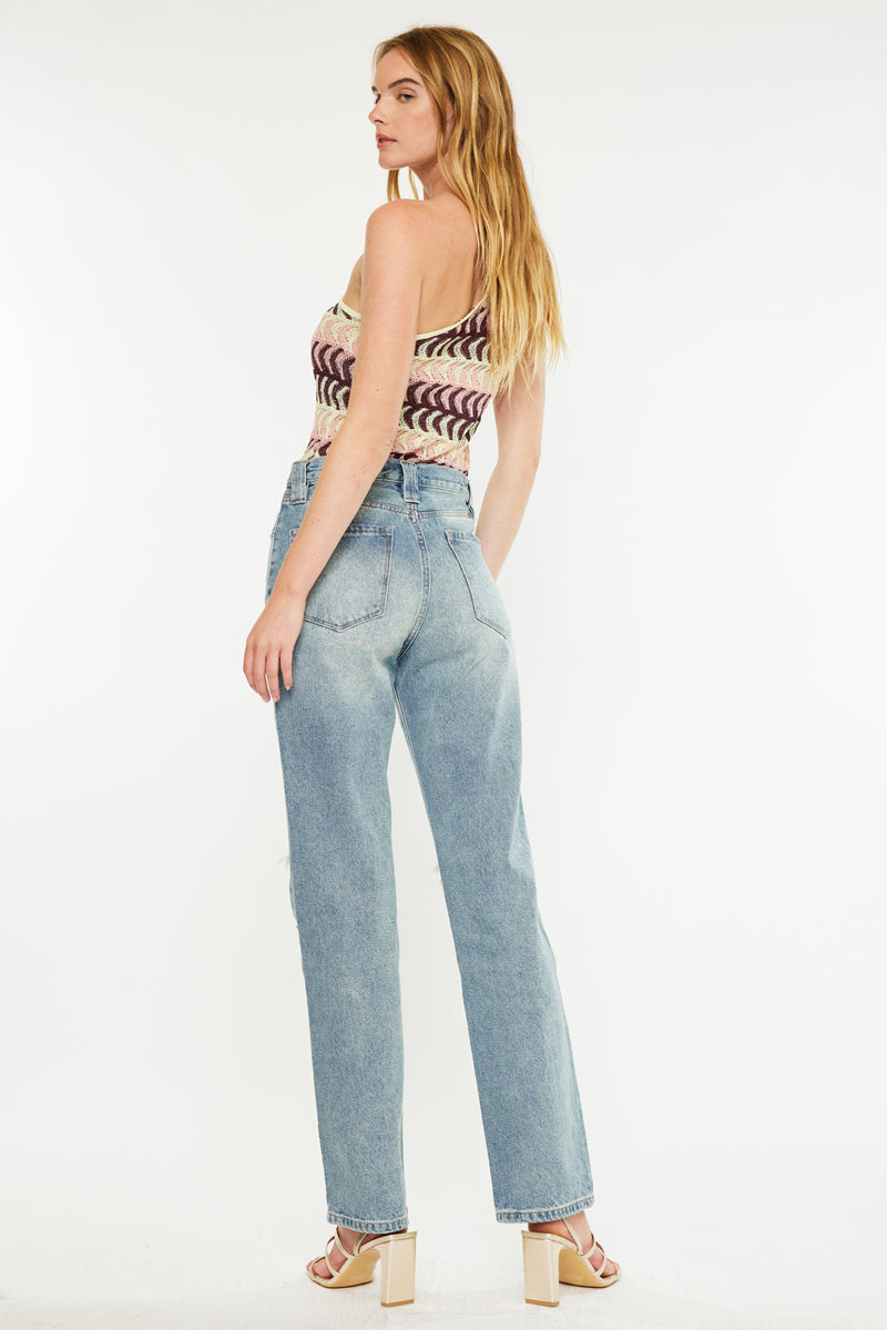 Karine Ultra High Rise 90's Straight Leg Jeans - Official Kancan USA