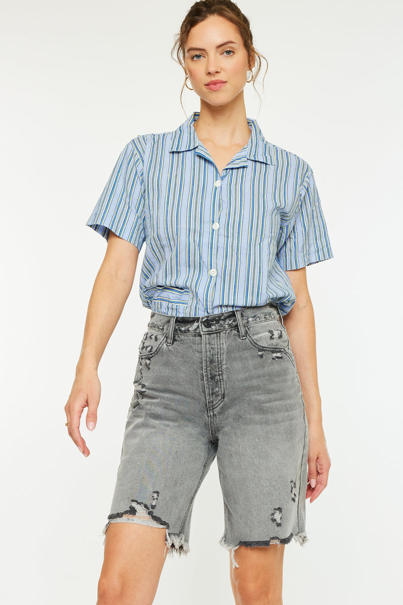 Theodora Ultra High Rise 90's Bermuda Shorts - Official Kancan USA