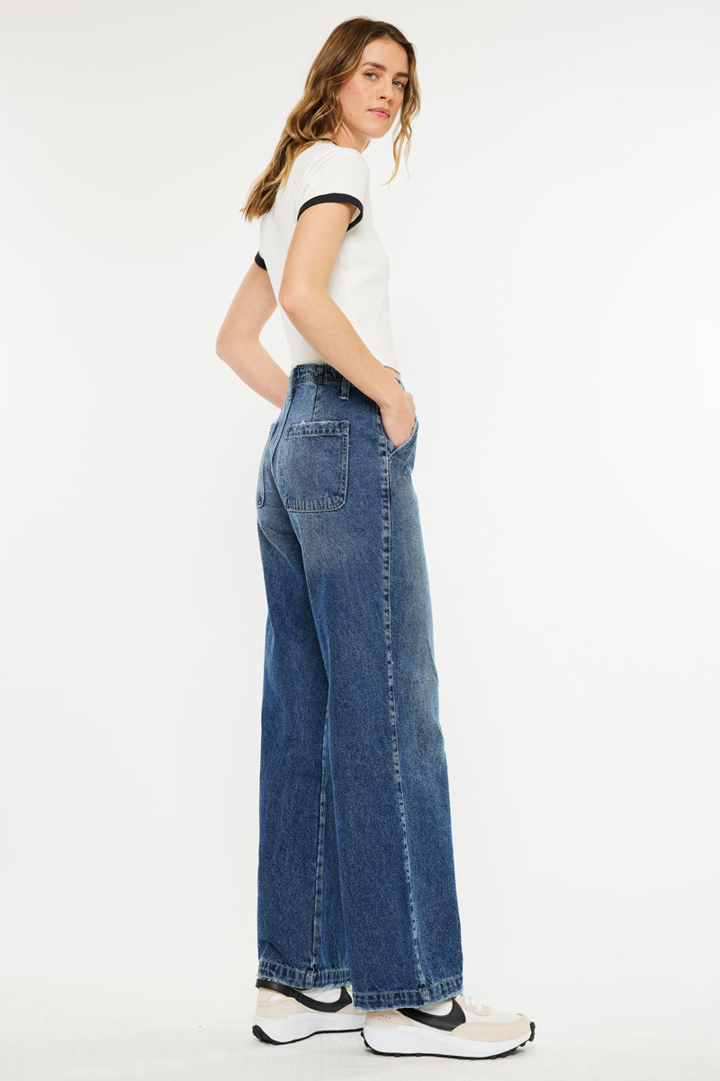 Sterling High Rise 90's Wide Leg Jeans - Official Kancan USA