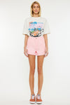 Reene High Rise Ruffle Hem Shorts