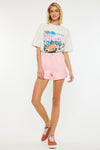 Reene High Rise Ruffle Hem Shorts