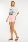 Reene High Rise Ruffle Hem Shorts