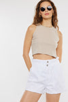 High Rise Paperbag Shorts
