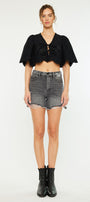 Ariya Ultra High Rise 90's Boyfriend Shorts - Official Kancan USA