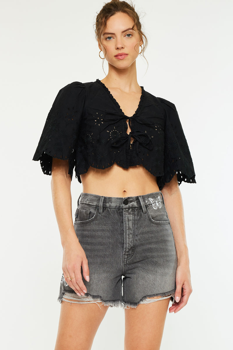 Ariya Ultra High Rise 90's Boyfriend Shorts - Official Kancan USA