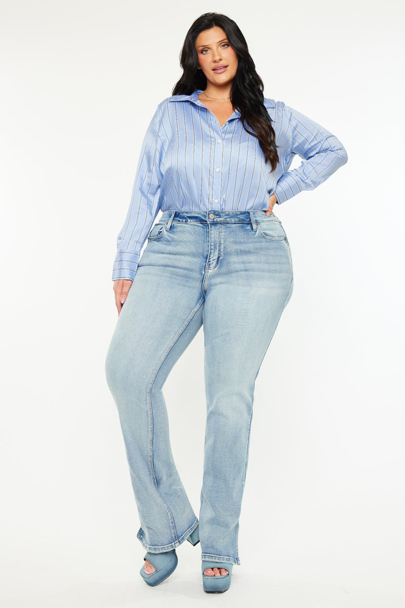 Doreen Mid Rise Y2K Bootcut Jeans (Plus Size) - Official Kancan USA