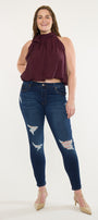 Jennifer Mid Rise Super Skinny Jeans (Plus Size)