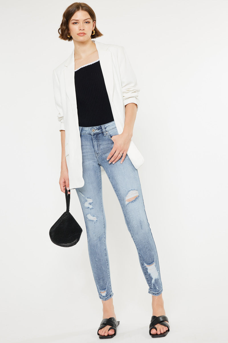 Eden Mid Rise Ankle Skinny Jeans - Official Kancan USA