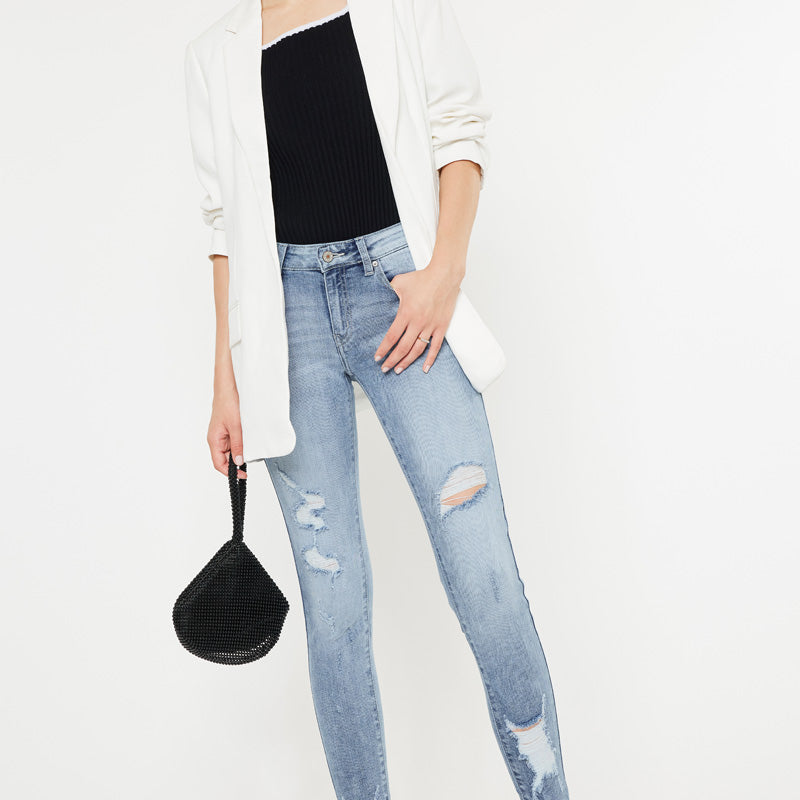 Eden Mid Rise Ankle Skinny Jeans - Official Kancan USA