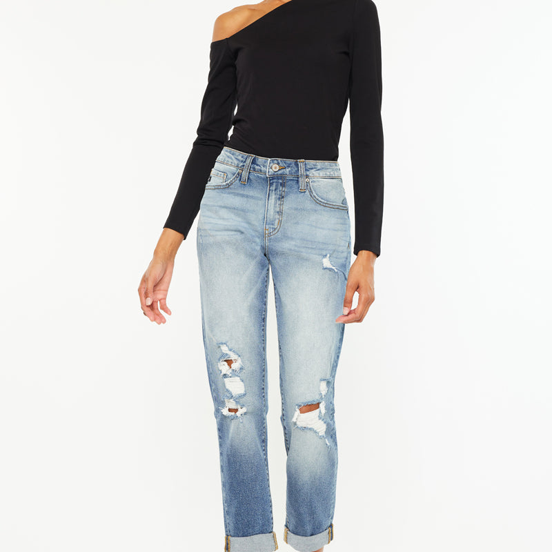 Euphoria High Rise Boyfriend Jeans - Official Kancan USA