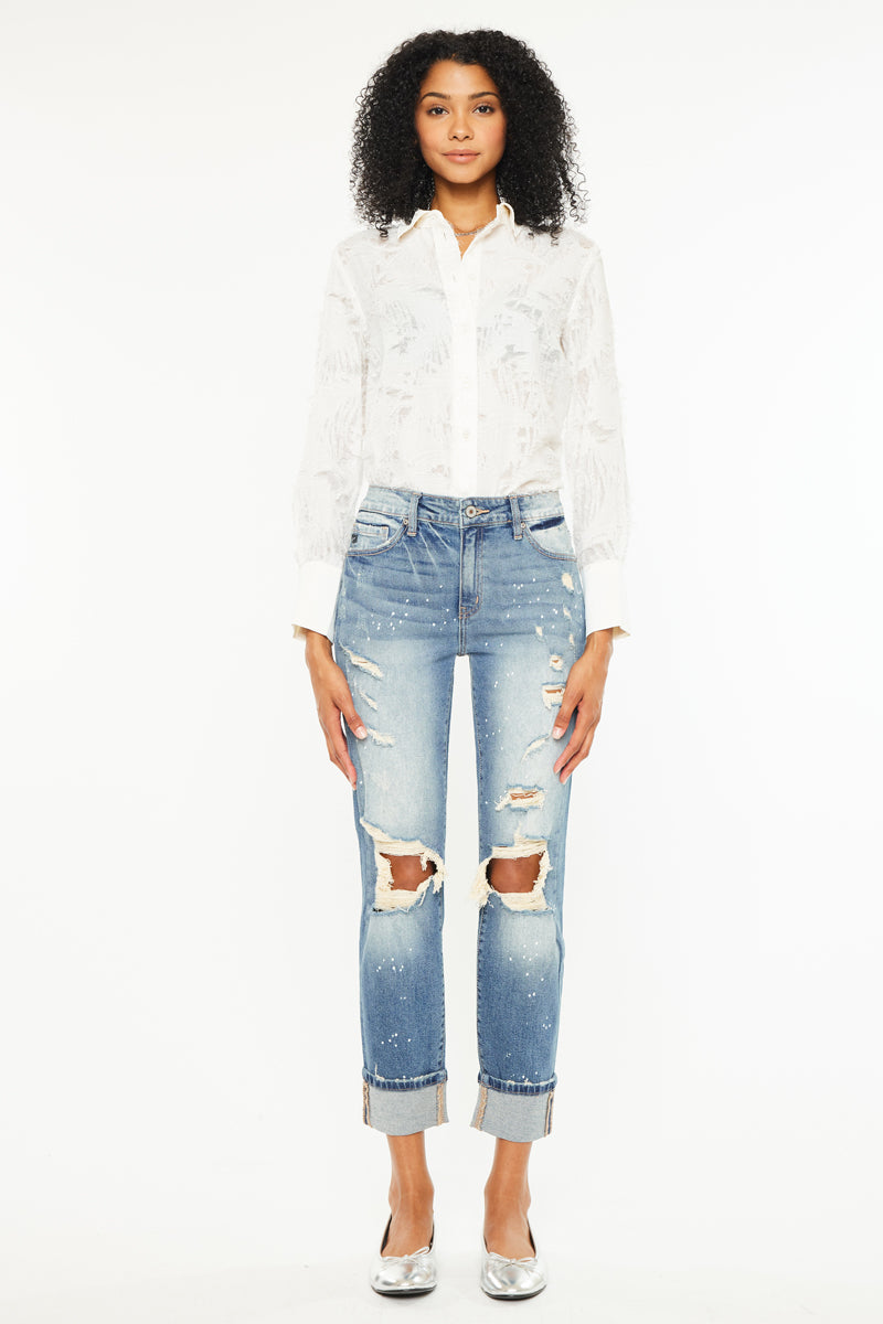 Shelly High Rise Boyfriend Jeans - Official Kancan USA
