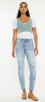 Kaleigh Mid Rise Ankle Skinny Jeans - Official Kancan USA