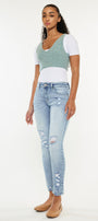 Kaleigh Mid Rise Ankle Skinny Jeans - Official Kancan USA