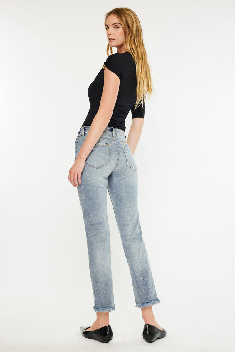 Muffy High Rise Straight Leg Jeans - Official Kancan USA