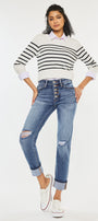 Emmett High Rise Skinny Straight Jeans - Official Kancan USA