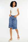 Florentine Mid Rise Asymmetrical Midi Skirt - Official Kancan USA