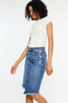 Florentine Mid Rise Asymmetrical Midi Skirt - Official Kancan USA