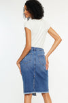 Florentine Mid Rise Asymmetrical Midi Skirt - Official Kancan USA
