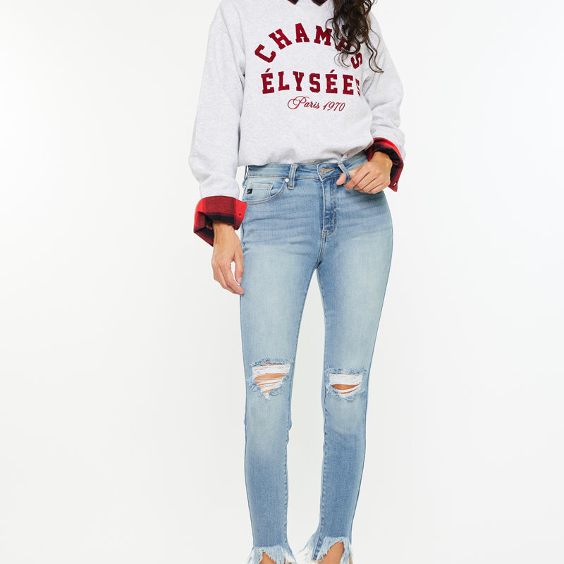 Delilah High Rise Ankle Skinny Jeans - Official Kancan USA
