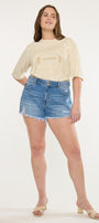 Adelia High Rise Mom Shorts (Plus Size) - Official Kancan USA