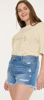 Adelia High Rise Mom Shorts (Plus Size) - Official Kancan USA