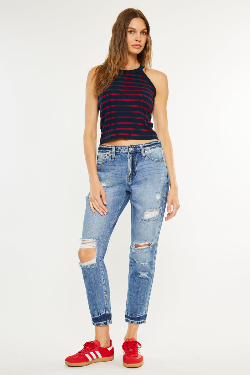 Artemis High Rise Boyfriend Jeans - Official Kancan USA