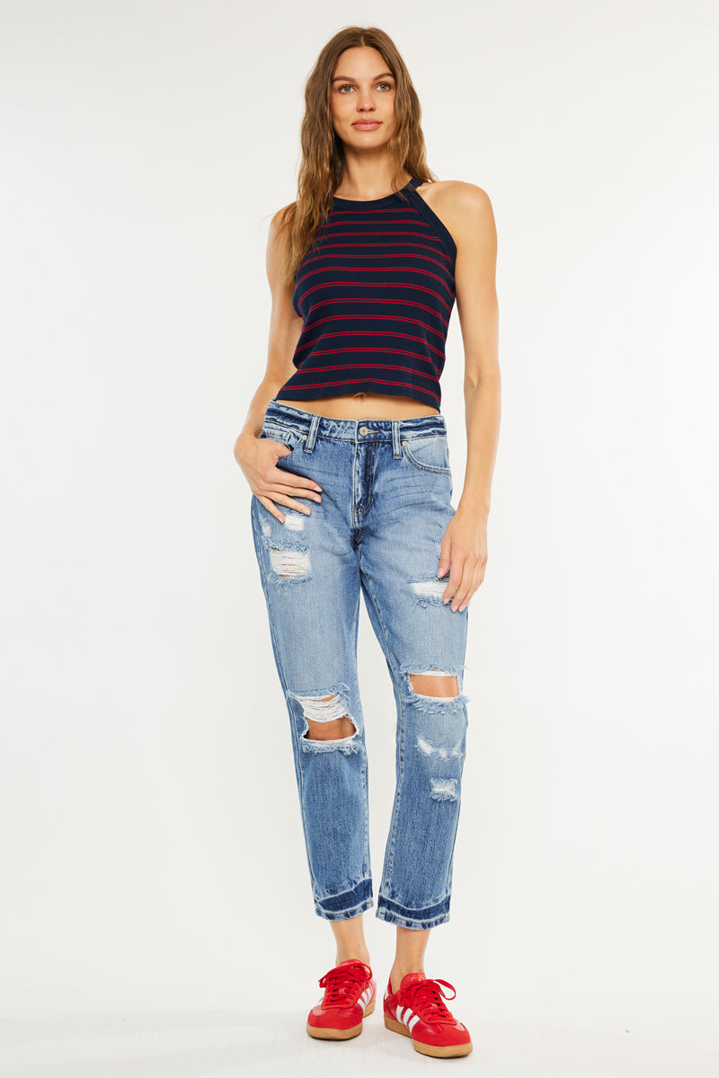 Artemis High Rise Boyfriend Jeans - Official Kancan USA