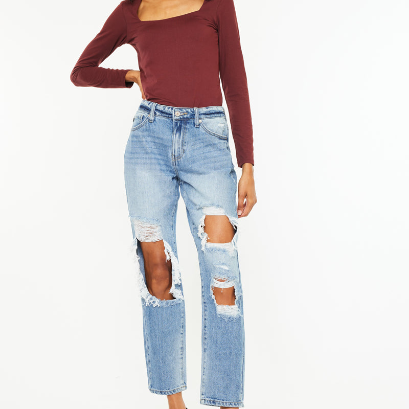 Bonnie High Rise Boyfriend Jeans - Official Kancan USA