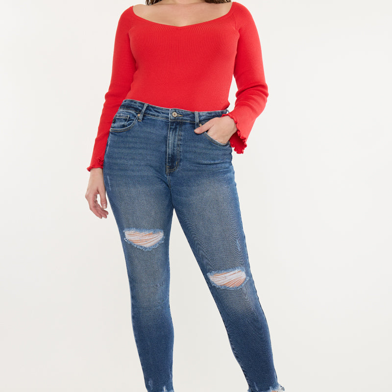 Bunny High Rise Ankle Skinny (Plus Size)