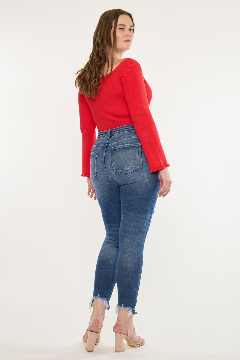 Bunny High Rise Ankle Skinny (Plus Size) - Official Kancan USA