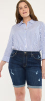 Shelby Mid Rise Bermuda Shorts (Plus Size)