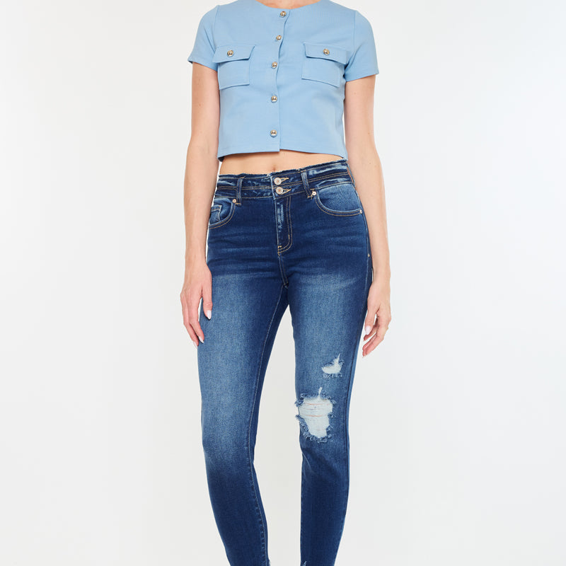 Gloria High Rise Ankle Skinny Jeans - Official Kancan USA