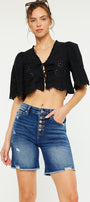 Sandy High Rise Bermuda Shorts - Official Kancan USA