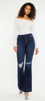 Dixie Ultra High Rise Flare Jeans (Petite) - Official Kancan USA