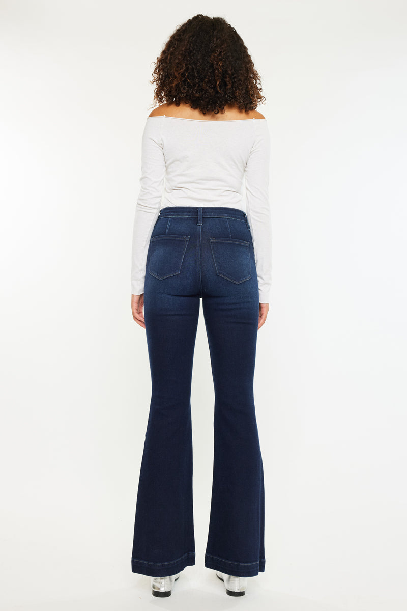 Dixie Ultra High Rise Flare Jeans (Petite) - Official Kancan USA