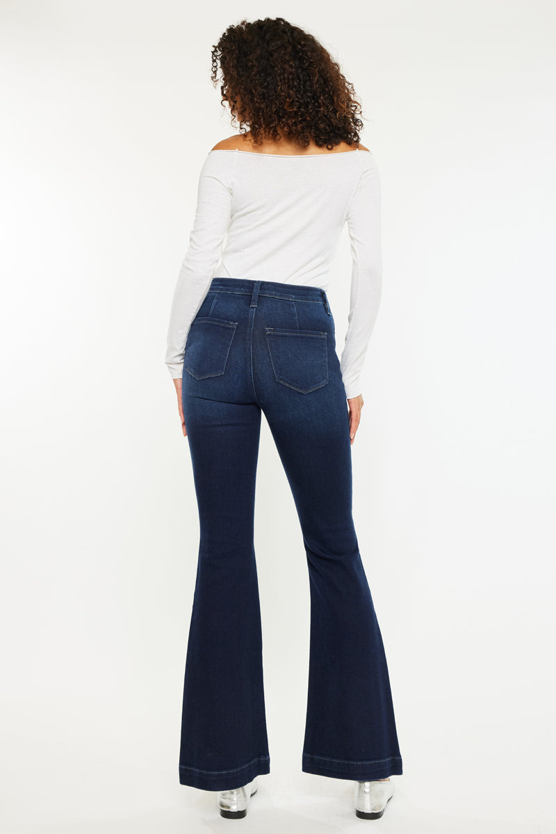 Dixie Ultra High Rise Flare Jeans (Petite) - Official Kancan USA