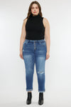 Klover Mid Rise Slim Straight Leg Jeans (Plus Size) - Official Kancan USA