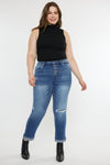 Klover Mid Rise Slim Straight Leg Jeans (Plus Size) - Official Kancan USA